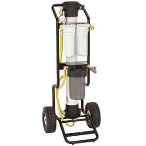 HydroCart Basic Eagle 4-stage RODI cart with separate sediment, carbon, RO, and DI stages